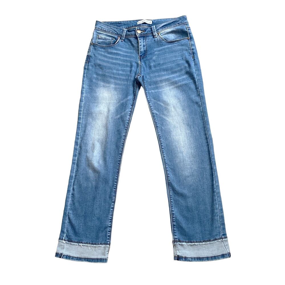 SALVAJE DENIM Womens Size 9 Straight Leg Cotton Blend Blue Jeans 27.5" Inseam